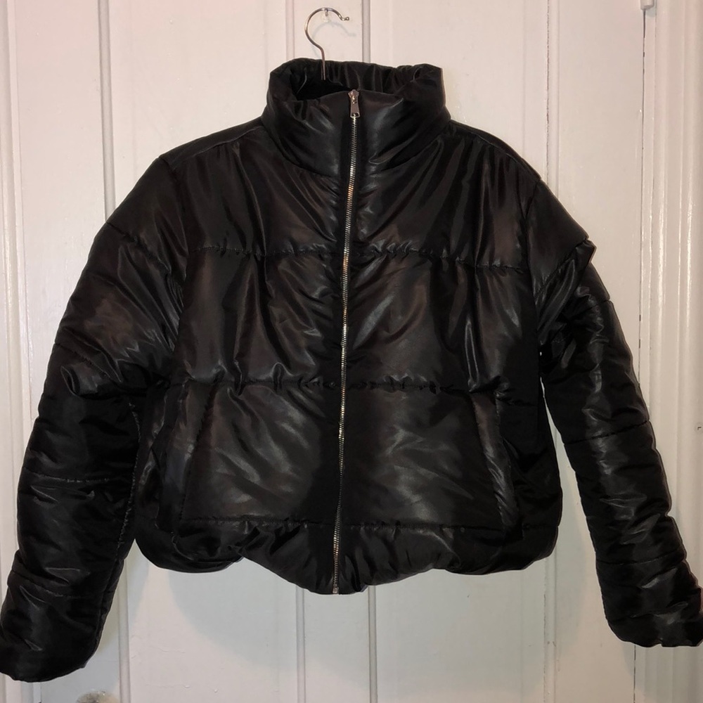 Black puffer jacket